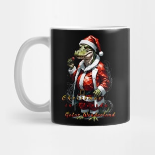 Florida Alligator Miami Funny Holiday Christmas season gift Mug